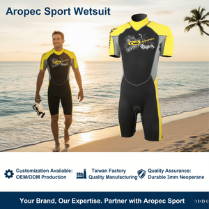 Combinaison de plongée courte en néoprène 5 mm de haute qualité, étanche, avec motifs imprimés, pour adultes, fabrication OEM/ODM, logo personnalisé - Product Image 2