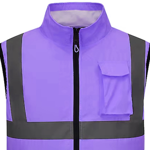 Chaleco de Seguridad Resistente Personalizado Clase 2, Chaleco de Trabajo de Alta Visibilidad de Nailon Reflectante Premium con Luz LED Intermitente e Impermeable para Construcción - Product Image 2