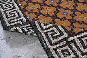 Tapis Kilim Moderne Écologique Fait Main à Motif Abstrait en Laine Rectangulaire pour Salon, Antidérapant, Poil Moyen, Latex - Product Image 5