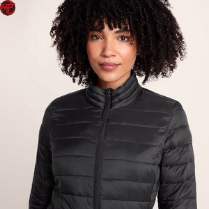 <b>Women's</b> <b>Lightweight</b> Quilted Puffer Jacket Zip Up Stand Collar Waterproof Breathable Winter <b>Coat</b> for Outdoor Travel Jacket - Product Image 2