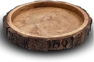 Grand saladier en teck naturel, fait main, rond, en bois, pour servir, mélanger les fruits, vaisselle de cuisine, décoration de table - Product Image 5