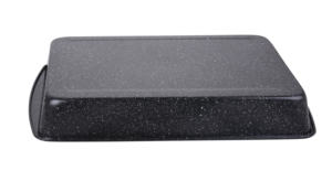 ถาดอบทรงสี่เหลี่ยมผืนผ้าทำจากเหล็กกล้าคาร์บอนคุณภาพสูง พร้อมเคลือบหินแกรนิตหลายชั้นแบบไม่ติดกระทะ ใช้กับเตาอบได้ กระจายความร้อนได้สม่ำเสมอ - Product Image 2