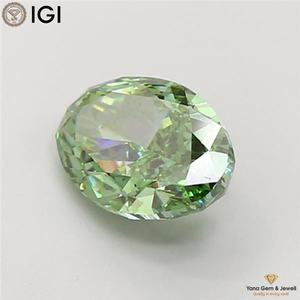 เพชรทรงรี สำหรับจี้สุดหรู สีเขียวสดใส ระดับความสะอาด VS2 น้ำหนัก 5.00 กะรัต พร้อมใบรับรอง IGI เพชร CVD ที่เพาะเลี้ยงในห้องปฏิบัติการ - Product Image 6