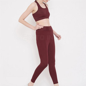Ensemble de yoga pour femmes, extensible dans quatre directions, séchage rapide, respirant, vêtements de sport, soutien-gorge rembourré, sans couture, personnalisé, haute qualité, fitness - Product Image 6