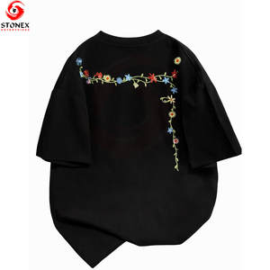 เสื้อยืดแขนสั้นผู้หญิง เสื้อยืดปักลายดอกไม้ เสื้อยืดสั่งทำพิเศษสำหรับผู้หญิง - Product Image 1