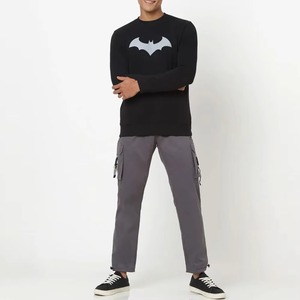 Sudadera de Cuello Redondo para Hombre, Mezcla de Poliéster/Algodón, Felpa, 280g, Bordado 3D, Ecológica, Resistente al Viento, Transpirable, Estilo Urbano - Product Image 3