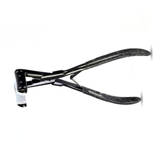 Pinza de acero inoxidable para extensiones de cabello con cinta adhesiva negra, herramienta profesional antideslizante para sellar la cinta, herramienta duradera para la instalación de extensiones de cabello - Product Image 2