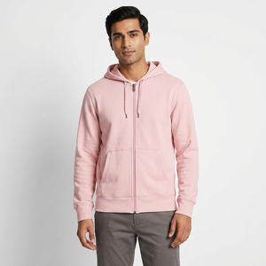 Sudadera con Capucha y Cremallera Transpirable de Gran Gramaje para Hombre, Nueva Moda, Color Sólido, Hecha a Medida, Alta Calidad, 100% Algodón, Temporada de Invierno - Product Image 5
