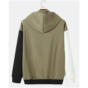 Sweat à capuche basique pour homme, 100% coton, en molleton doux, avec capuche réglable, poche kangourou, confortable pour un usage quotidien - Product Image 2