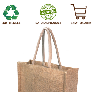 Hot Selling LMC GLOBAL Natural Jute Rope Handle Tote Bag Zipper Closure <b>Extra</b> <b>Large</b> Size Multipurpose Eco-Friendly Daily Retail - Product Image 6
