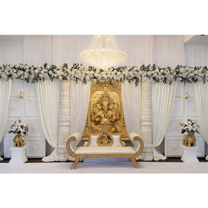 Decoración Impresionante para Eventos de Bodas Hindúes, Escenario Impresionante para Recepciones de Bodas Indias, Diseño de Escenario de Boda Estilo Rajwada, EE. UU. - Product Image 1