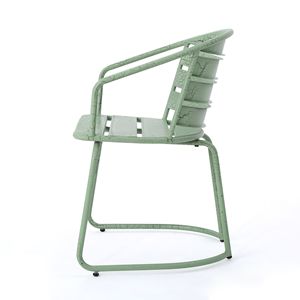 Sedie da Esterno Moderne e Chic con Seduta a Doghe Aperte, Cappotti da Donna che Aggiungono Texture - Product Image 4
