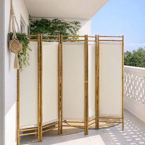 Natural Bamboo <b>Folding</b> Privacy <b>Screen</b> Room Divider for Balcony Patio Garden Indoor Outdoor Bamboo Partition Vietnam Manufacturer - Product Image 1