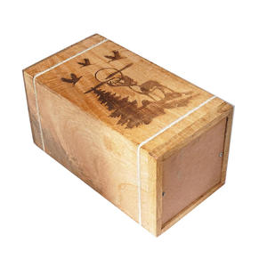 Industry Leader High Quality Wooden Urn for Human Ashes Adult, <b>Dog</b> Cat Pets Urn <b>Box</b> Deer Carved Burial Funeral Pet <b>Memorial</b> Urns - Product Image 2