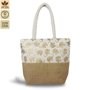 Sac de plage en toile de coton laminée de 8 onces, sac de voyage de plage 39x32x12 cm, logo personnalisé, vente en gros, OEM, marque privée, modèle SPL176 - Product Image 1