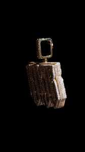 Colgante Personalizado con Nombre en Letras Burbuja, Plata Sólida 925, Diamante Cultivado en Laboratorio, Completamente Chapado en Oro 10K 14K, Joyería Hip Hop Iced Out - Product Image 2