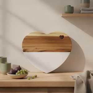 Planche à découper en marbre et bois pour la cuisine, un indispensable quotidien au fini naturel, très vendue et durable - Product Image 6