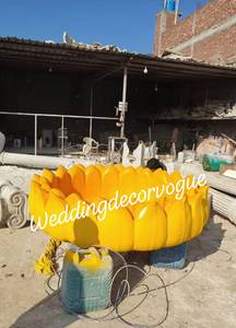 <b>Wedding</b> Lotus Bowl Fiberglass Modern Durable Decoration for Haldi Ceremony Indian <b>Wedding</b> Event Decoration Supply - Product Image 4