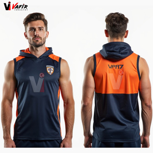 Tenue de football 7v7 sublimée imprimée, avec casque rembourré, gants respirants, antibactériens, anti-UV, séchage rapide, sans manches - Product Image 1
