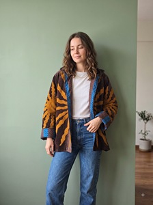 Morvi-Fab 2026 #62 Latest Women’s <b>Velvet</b> <b>Jacket</b> – Sunburst Embroidered Design with Contrast Collar - Product Image 2