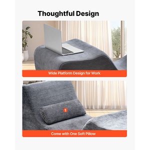 Moderna Chaise Longue Ergonomica in Schiuma Curva Senza Struttura per Interni, Sedia per Yoga e Massaggi per Stretching - Product Image 5