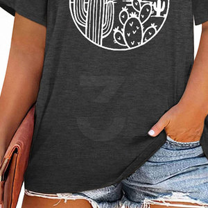 Camisetas Extra Grandes de Diseño Personalizado para Mujer, Algodón Suave Premium, Casual, Ecológico, de Secado Rápido, Transpirable, Ropa de Calle para Uso Diario - Product Image 6