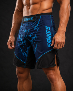 Pantalones Cortos de Boxeo para Hombre Fawkes, Estampado de Dragón Azul, Absorbentes de Humedad, Transpirables, Poliéster/Algodón, Fusión sin Costuras, OEM, Precio Económico - Product Image 1