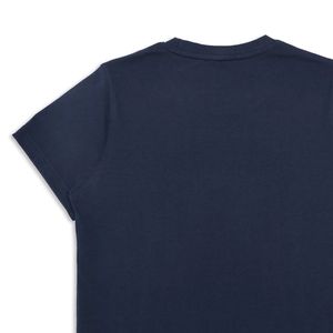 Camiseta Azul Marino Lisa para Hombre, al por Mayor, Personalizada, de Manga Corta, Cuello Redondo, Informal, Básica, Suave, Transpirable, Ligera, para Uso Diario, OEM - Product Image 5