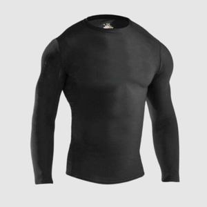 wholesale custom <b>compression</b> <b>shirt</b> <b>men</b> long sleeve gym fitness athletic workout base layer top activewear apparel - Product Image 4