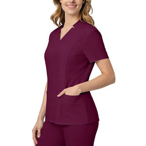 Uniformes de Enfermería Unisex Personalizados para Hospital, Conjuntos de Uniformes para Salón de Belleza y Odontología, 100% Algodón Tejido Elástico, Sin Costuras - Product Image 1