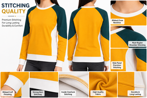 เสื้อสเวตเชิ้ตคอกลมผ้าฝ้าย 100% สำหรับผู้หญิง แขนยาวทรงลำลอง ผ้าฟลีซ พิมพ์ลายโลโก้ด้านหน้า - Product Image 5