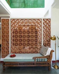 Venta caliente estilo tradicional Vietnam baño pared ladrillos personalizados Firebrick sinterizado limón flor pantalla azulejo arcilla hueco - Product Image 5