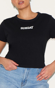 Camiseta de Manga Corta para Mujer, 100% Algodón, Cuello Redondo, Corte Ajustado, Estilo Casual, para Gimnasio, Entrenamiento, Verano, Transpirable, Color Negro - Product Image 2