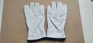Gants de conduite classiques en cuir de chèvre véritable pour hommes, gants de travail de sécurité en cuir de mouton, gants de travail en peau de chèvre - Product Image 4