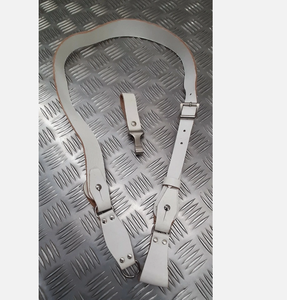 Sangle d'épaule vintage Sam Browne en cuir véritable blanc - Product Image 2