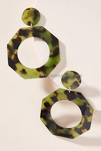 ต่างหูจี้เรซินจากดีไซเนอร์สินค้าขายดีดูหรูหราพรีเมียมพร้อมชุดช่องสีตามสั่งลายดวงจันทร์คลาสสิก - Product Image 6