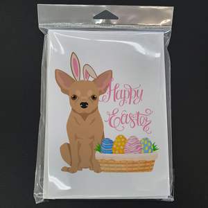 Whimsical A7 Tamaño 5x7 Gold Chihuahua Easter Tarjetas de felicitación Paquete de 8 tarjetas de nota en blanco con sobres - Product Image 3