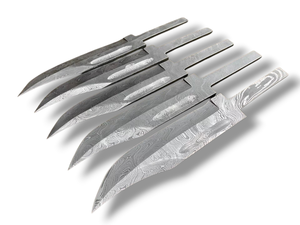 PAK ENTERPRISES Ensemble de lames brutes en acier Damas, fabrication artisanale, Full Tang, Drop Point, pour couteaux à lame fixe, pour la fabrication de couteaux personnalisés DIY - Product Image 3