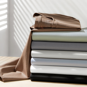 เสื้อยืดคอกลมผ้าฝ้ายเมอร์เซอไรซ์เนื้อเย็นสบายสำหรับฤดูร้อน แบบยูนิเซ็กซ์ สั่งทำขายส่ง ป้องกันแบคทีเรีย ผ้าฝ้ายออร์แกนิค แห้งเร็ว แขนสั้น - Product Image 3