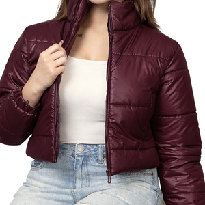 Chaqueta Corta Acolchada para Mujer, con Cierre, Ligera, Abrigo Acolchado para Invierno, Ropa de Calle Personalizada para Invierno - Product Image 4
