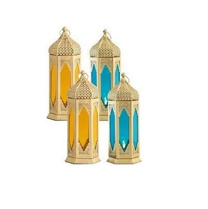 Simple Design Metal and Glass Candle <b>Lantern</b> for Home Living Room Tabletop Decor <b>Gold</b> Color Hanging And Floor <b>Lantern</b> - Product Image 1