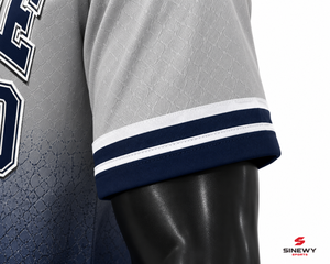 เสื้อเบสบอลผู้ชาย SINEWY SPORTS รุ่น 00 สีไล่ระดับ พิมพ์ลายแบบ Sublimated ระบายอากาศได้ดี แขนสั้น ทรงปกติ สำหรับผู้ใหญ่ - Product Image 4