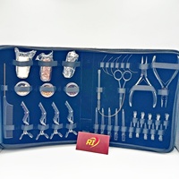 Kit d'outils de pose d'extensions capillaires de haute qualité : ouvre-perles et pinces de fermeture pour extensions à bandes, aiguilles à boucle en acier inoxydable, ciseaux, pinces, fils