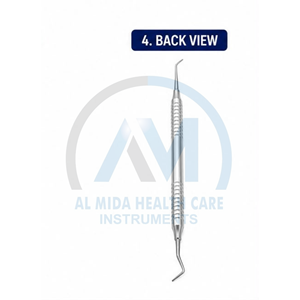 คู่มือการใช้งานอุปกรณ์ผ่าตัดทางทันตกรรมแบบสองด้านของ Al Mida Healthcare มุมมองด้านหน้า ด้ามจับทำจากสแตนเลส ดีไซน์ปลายสองด้าน ได้รับการรับรองมาตรฐาน CE - Product Image 2