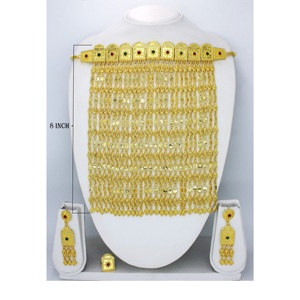 Martasha designer islamique ramadan spécial plaqué or EAU bijoux spécial dubai bijoux collier boucle d'oreille ensemble arabe bijoux - Product Image 6