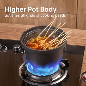 WANGYUANJI Pentola Olandese in Ghisa con Coperchio in Legno, Sicura, Senza Rivestimento, Pentola Profonda per Campeggio, 7.9 Pollici, con Manici in Ghisa - Product Image 6