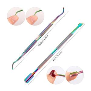 Lot de 5 pièces pour le soin des ongles : Coupe-cuticules magnétiques, Coupe-ongles droit, Repousse-cuticules métalliques aiguisés, Dissolvant de gel pour peaux mortes, pour les ongles des pieds et des doigts - Product Image 4