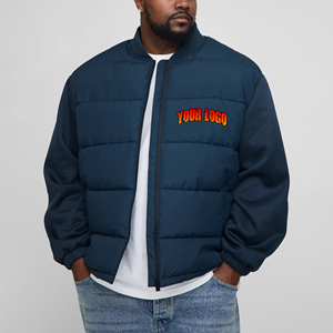 Veste bomber en duvet pour homme, logo personnalisé tendance, veste en duvet pour homme, veste matelassée avec logo brodé - Product Image 1