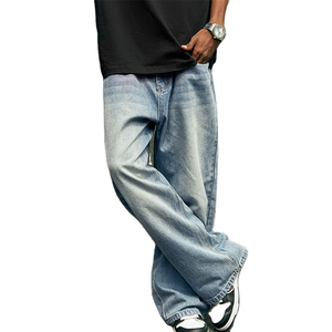 Jeans de Mezclilla para Hombre 2026, Corte Regular Holgado, Cintura Alta, Transpirables, Desgastados, Rectos, Servicio OEM, Venta al Por Mayor de Fábrica - Product Image 2