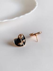 Most Selling <b>Earrings</b> Women Trendy Fashion Jewelry Rose ShapeTextured Finish Statement Wedding Unique Design By Exima - Product Image 2